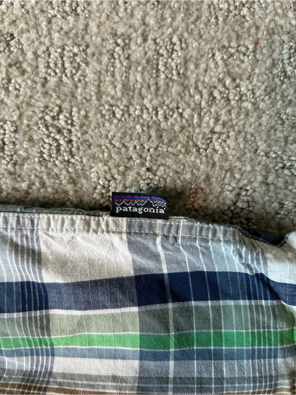 Patagonia Mens Button-Up Shirt Green Plaid Medium Organic Cotton Chest Pocket - Picture 4 of 9
